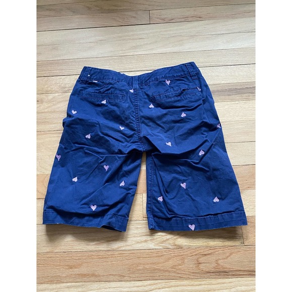 Navy Khaki Bermuda Shorts with Embroidered Heart Design - Picture 5 of 7